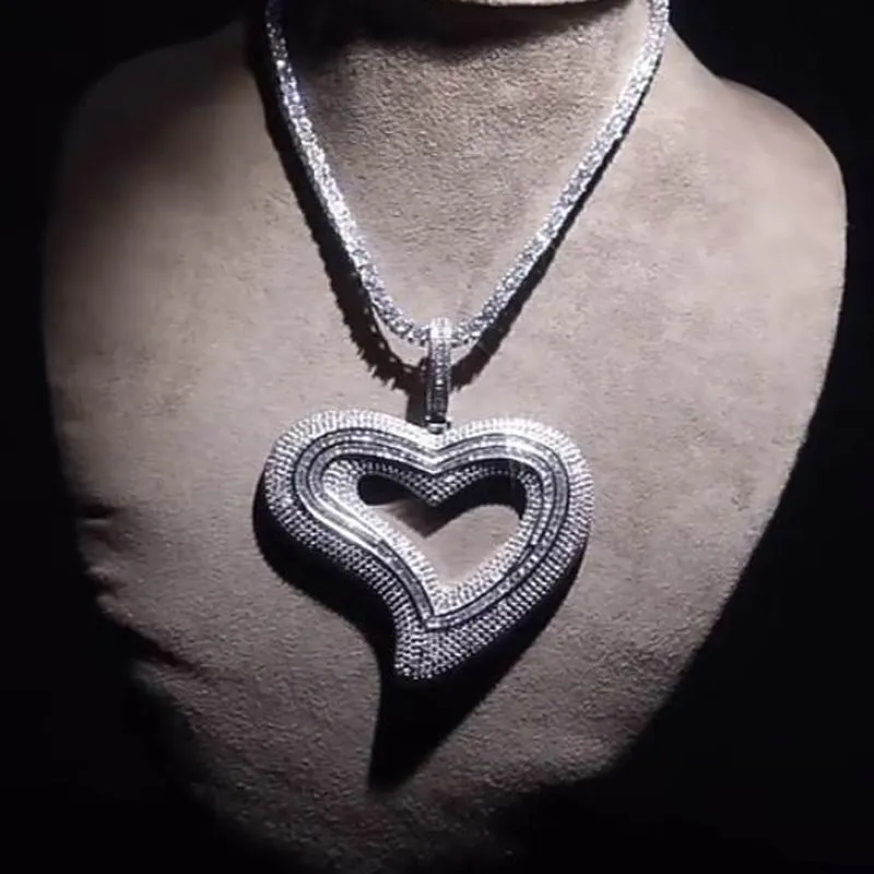 Jayda Hollow Heart Icey Necklace