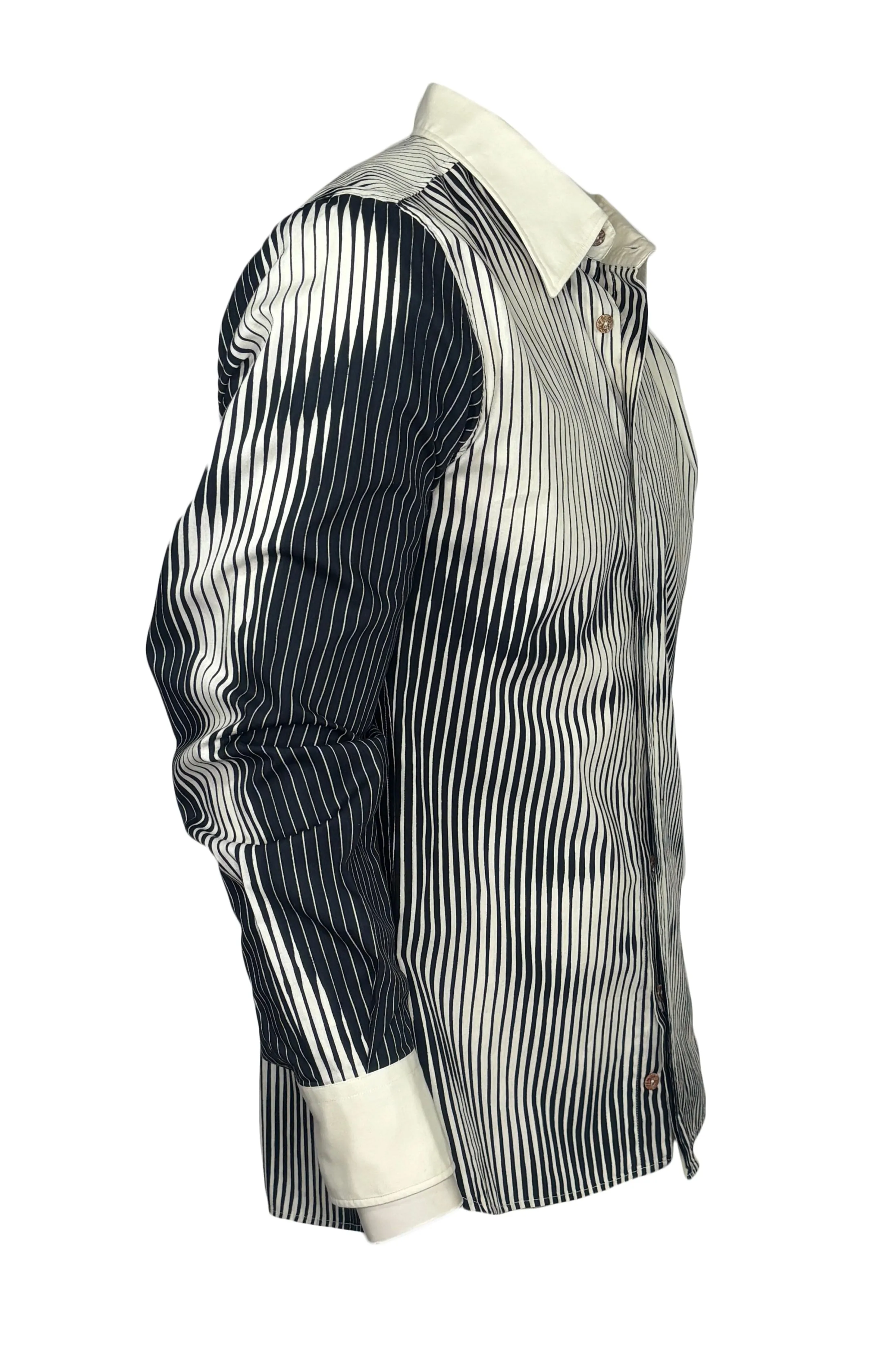 Jean Paul Gaultier Trompe L'Oeil Torso Button Up Shirt, 'Cyberbaba', SS96, S