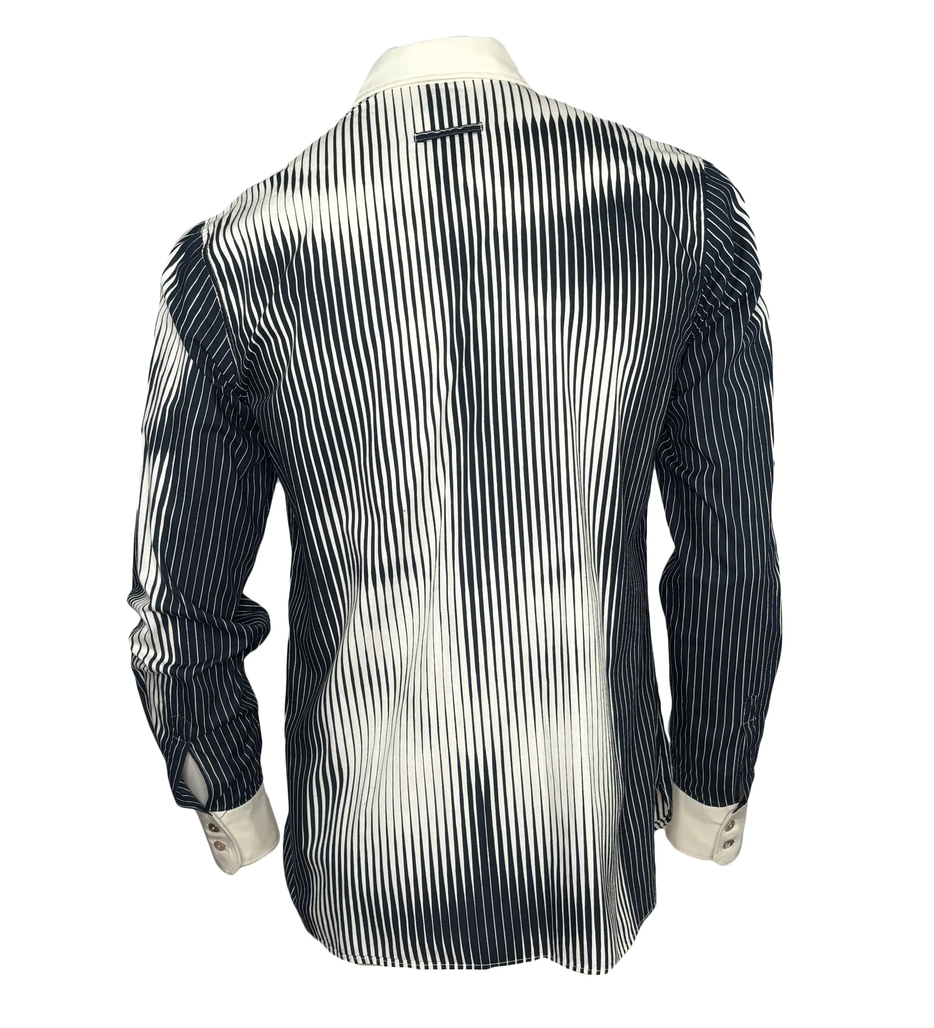 Jean Paul Gaultier Trompe L'Oeil Torso Button Up Shirt, 'Cyberbaba', SS96, S