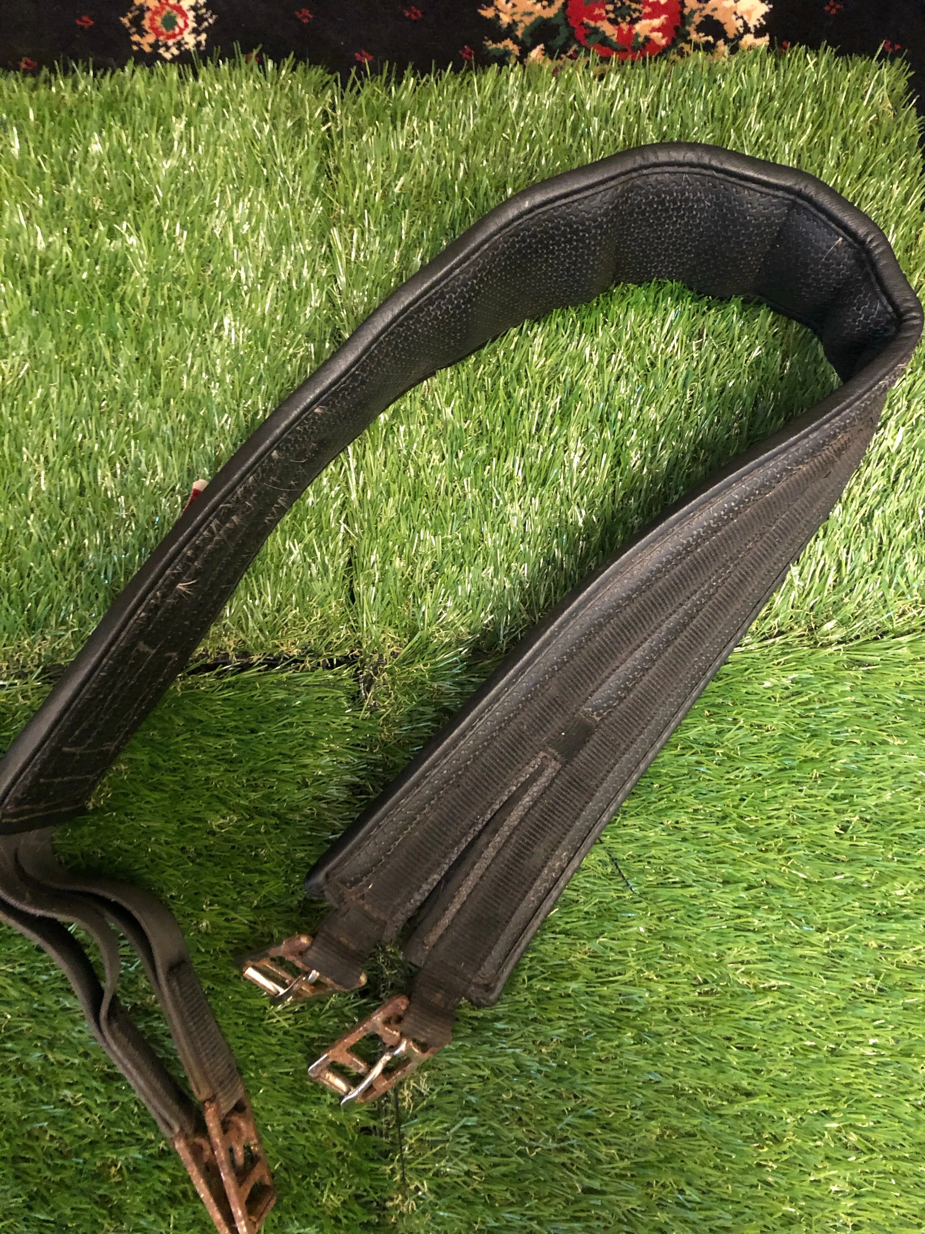 Jeffries girth black leather 44” FREE POSTAGE