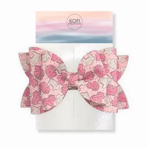 Josie Animal Cracker Faux Leather Hair Bow