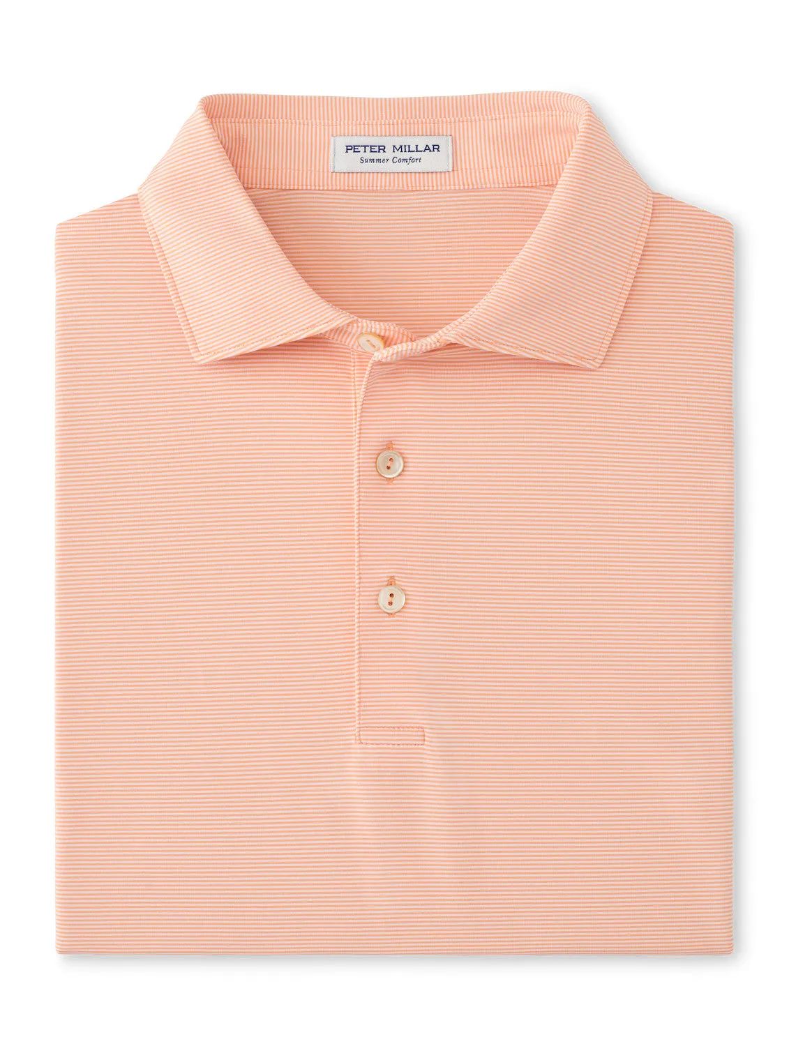 Jubilee Performance Jersey Polo by Peter Millar - Papaya