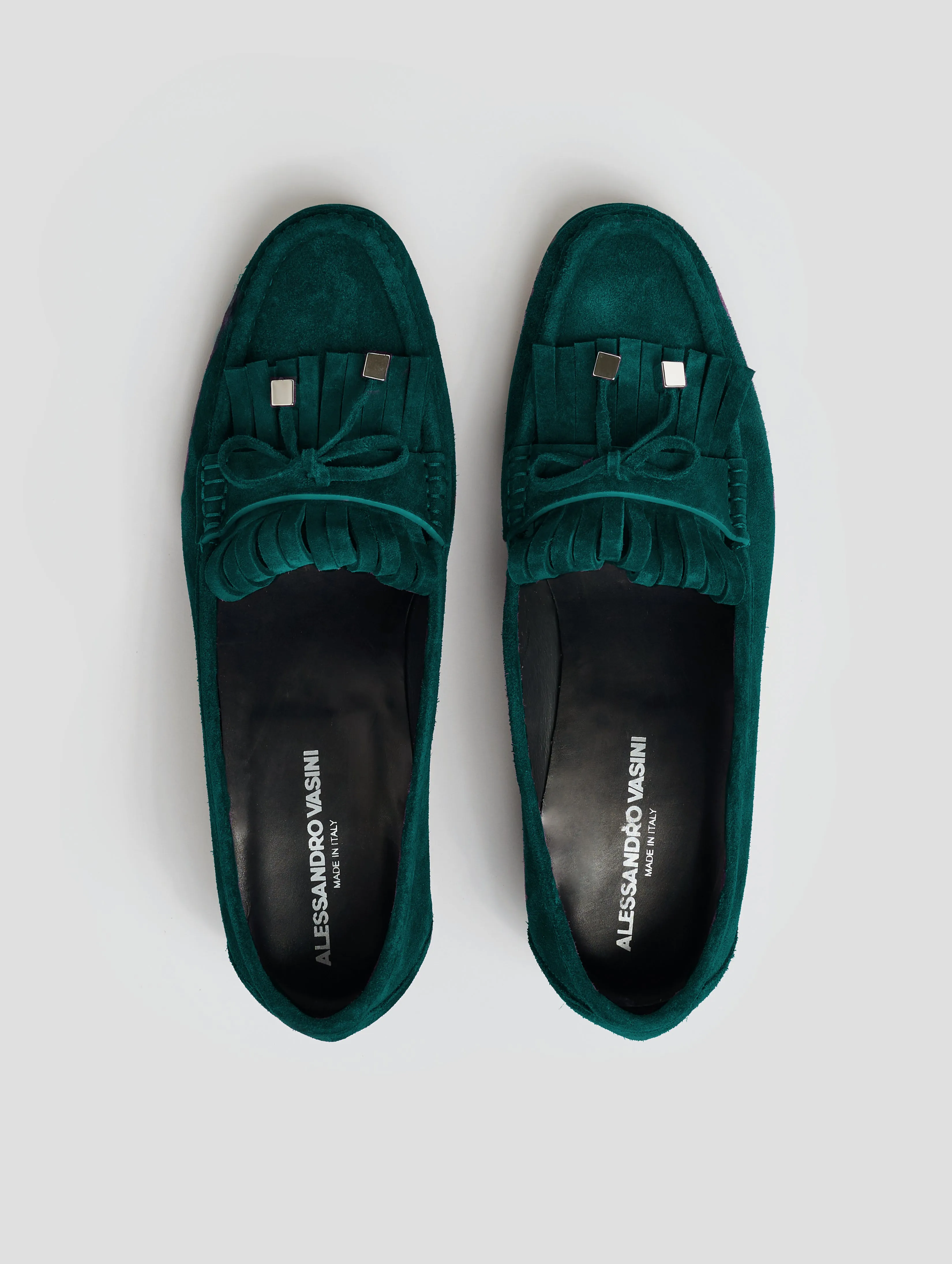 JULIAN 30MM "MOJAVE" LOAFER IN EMERALD GREEN SUEDE