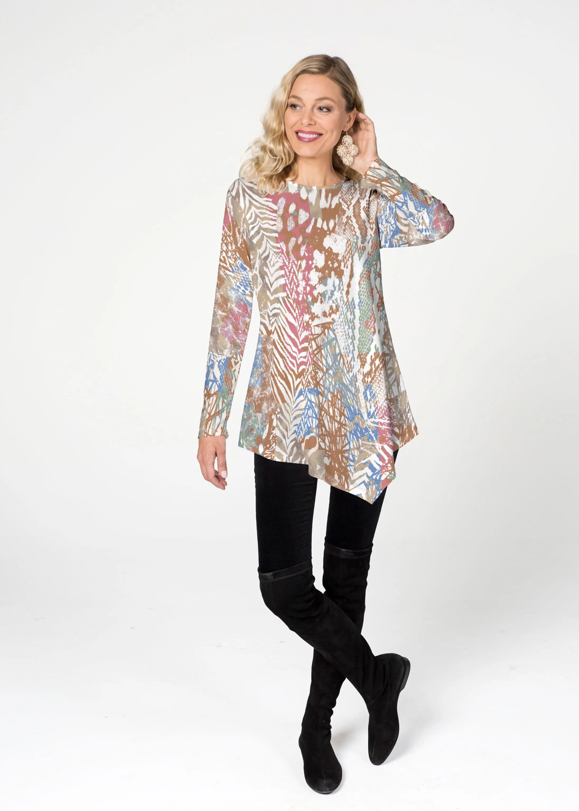 Jungle Warrior (7849) ~ Asymmetrical French Terry Tunic
