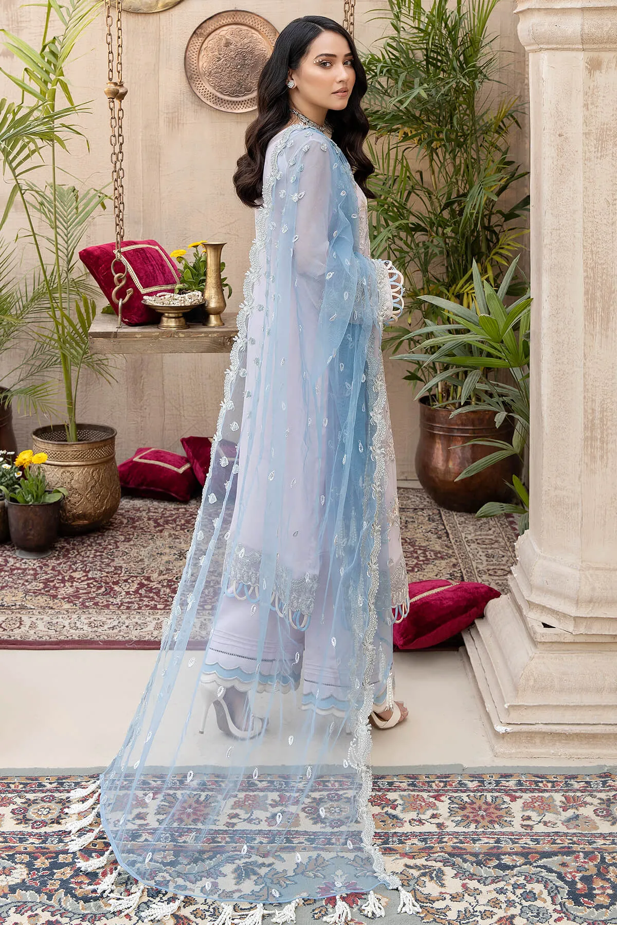 Kameez Trouser Pakistani Eid Dress in Premium Chiffon