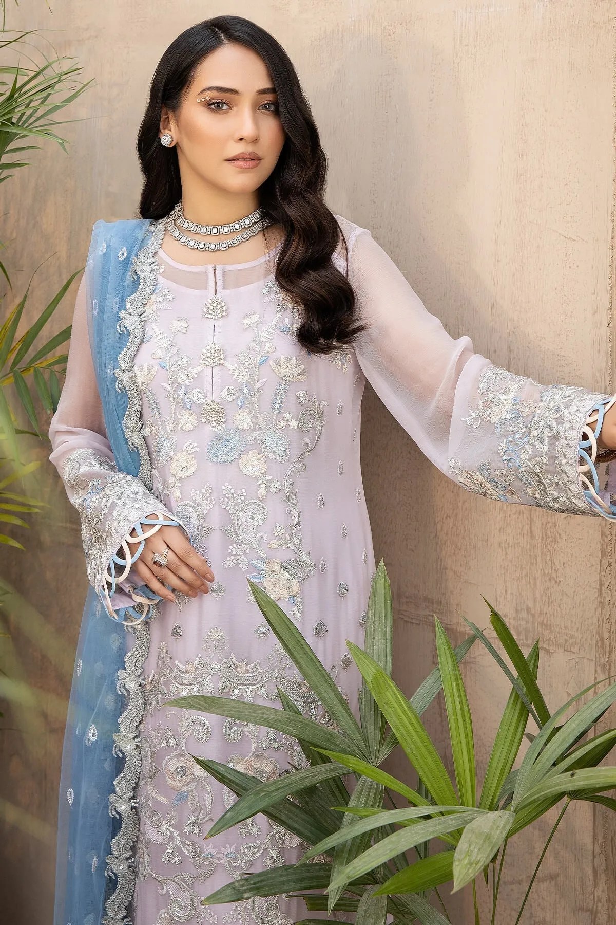 Kameez Trouser Pakistani Eid Dress in Premium Chiffon