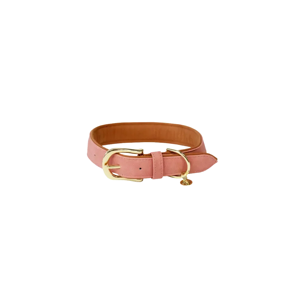 Kentucky Vegan leather Peach dog collar