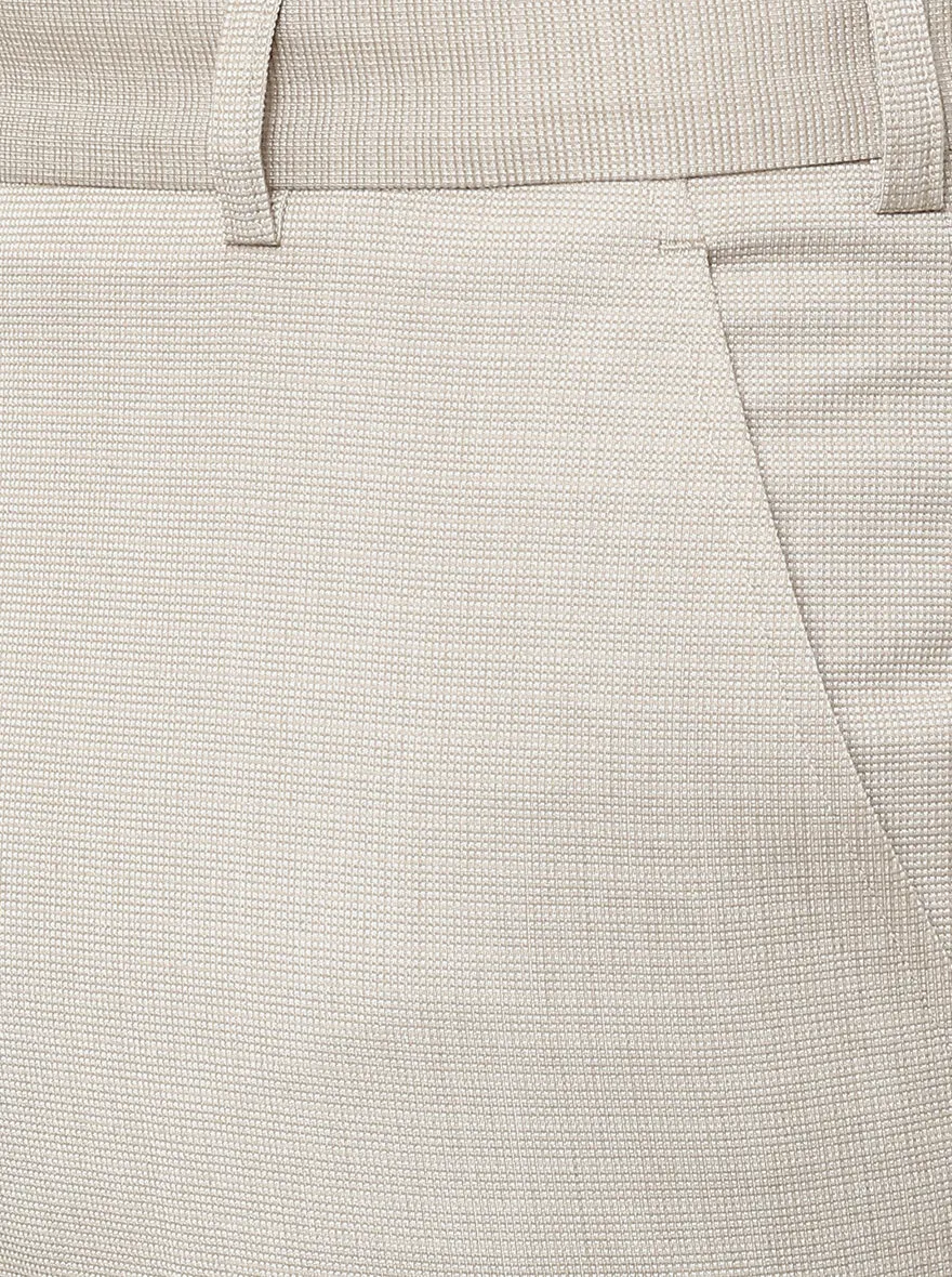 Khaki Solid Classic Fit Formal Trouser | JadeBlue