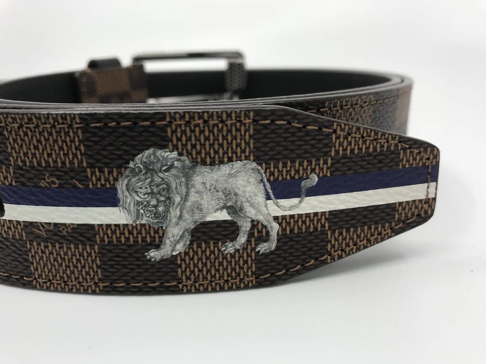 Kim Jones Chapman Brothers Damier Lion Belt