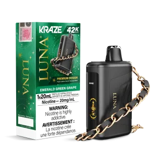 Kraze Luna - Emerald Green Grape Disposable Vape