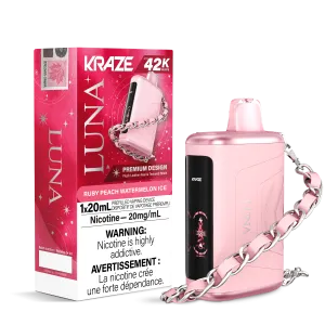 Kraze Luna - Ruby Peach Watermelon Ice Disposable Vape