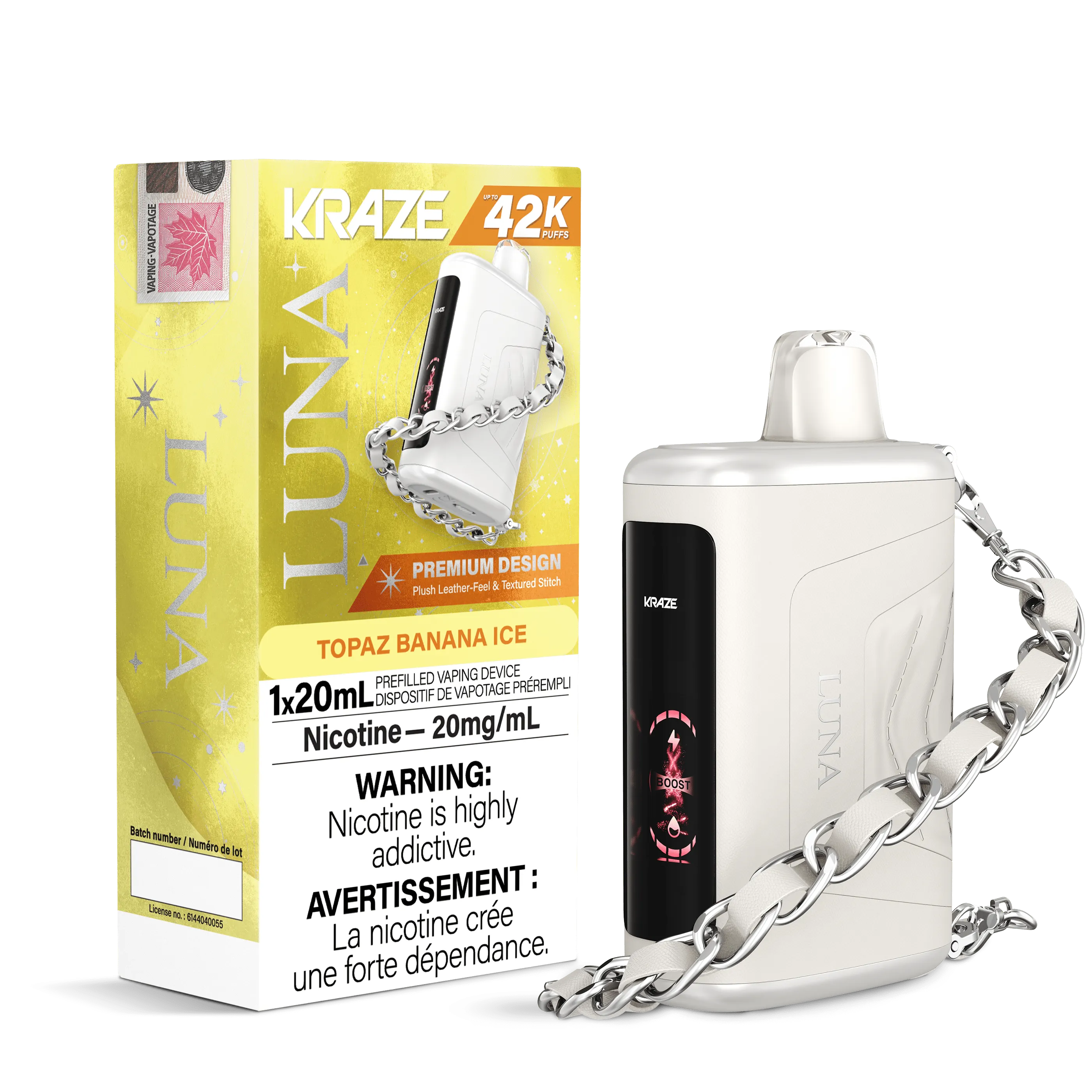 Kraze Luna - Topaz Banana Ice Disposable Vape