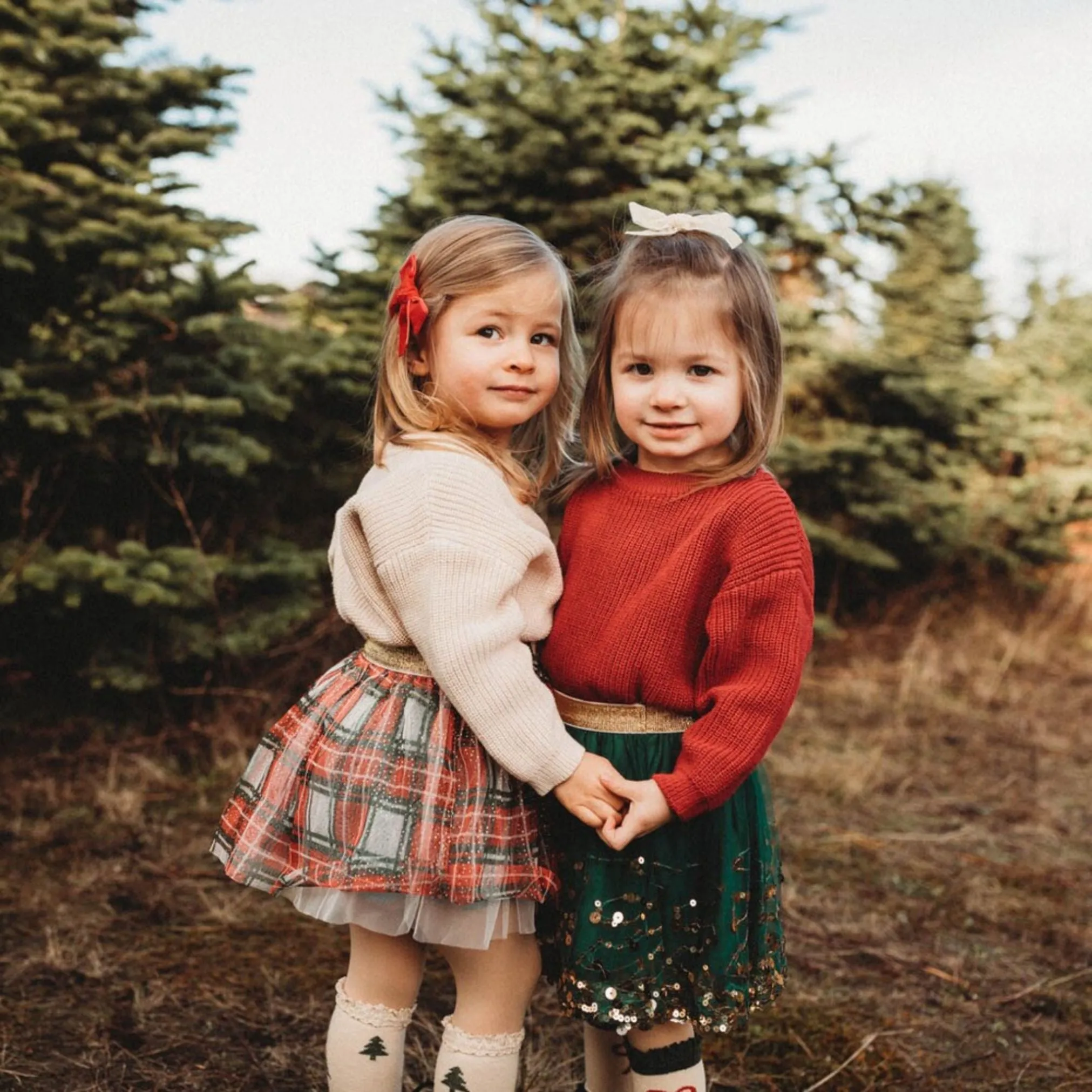 Large Velvet | Pigtail Set - Hand-Tied Bows