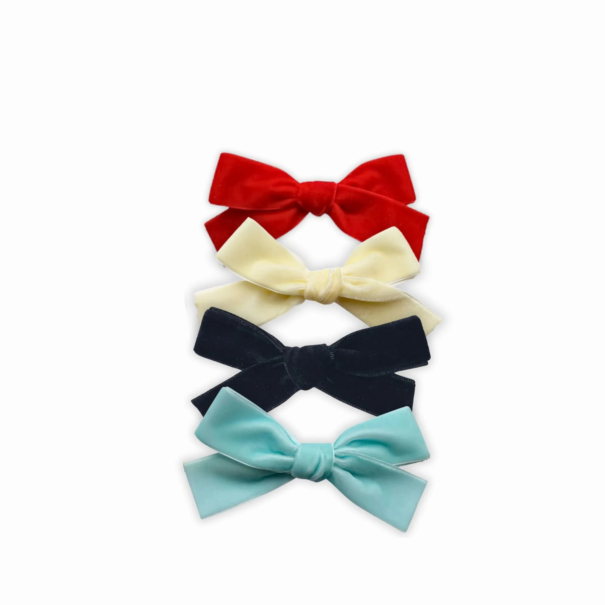 Large Velvet | Pigtail Set - Hand-Tied Bows