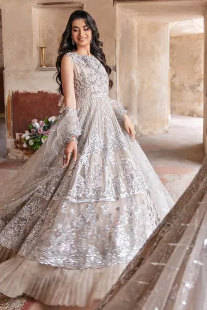 Latest Pakistani Party Dress in Premium Net Embroidered Maxi Dupatta and Lehenga Style