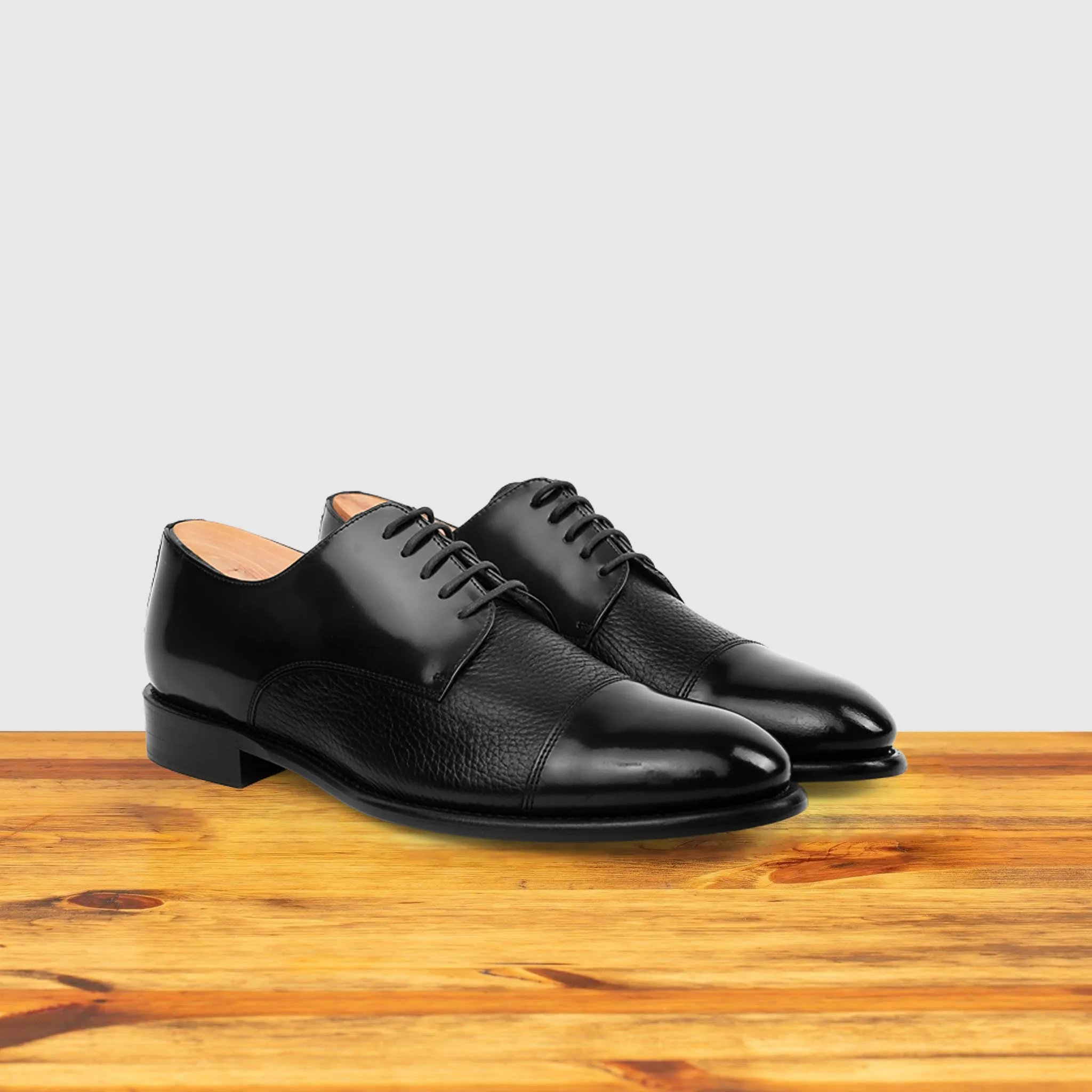 Lauro Calzoleria Toscana Cordovan Calf/Deerskin Cap Toe