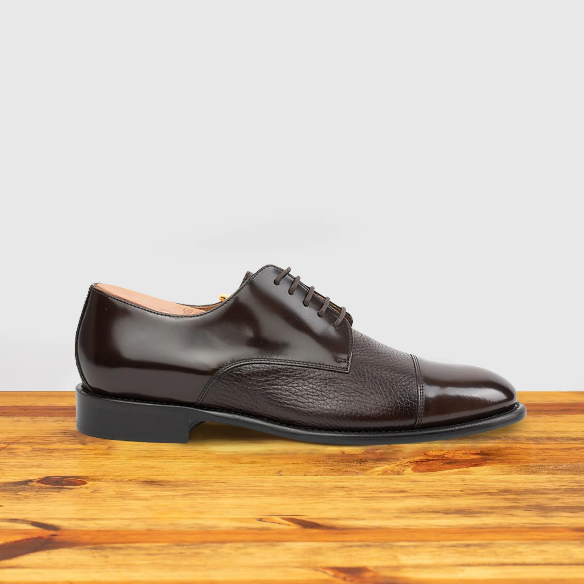 Lauro Calzoleria Toscana Cordovan Calf/Deerskin Cap Toe