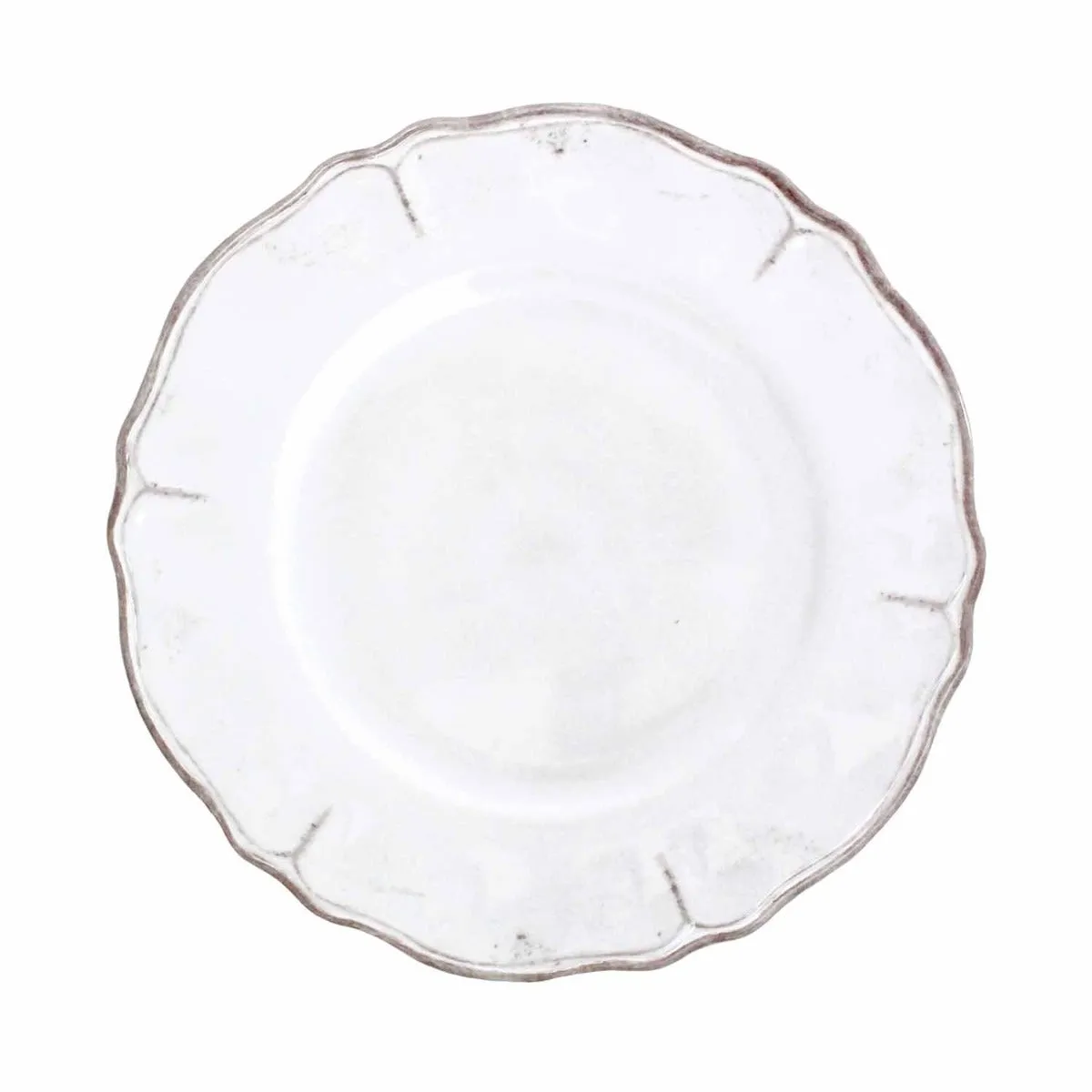 Le Cadeaux Antique White Melamine Dinner Plate