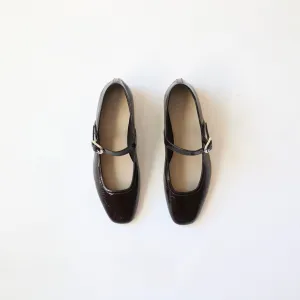 Le Monde Beryl Patent Mary Janes - Chocolate