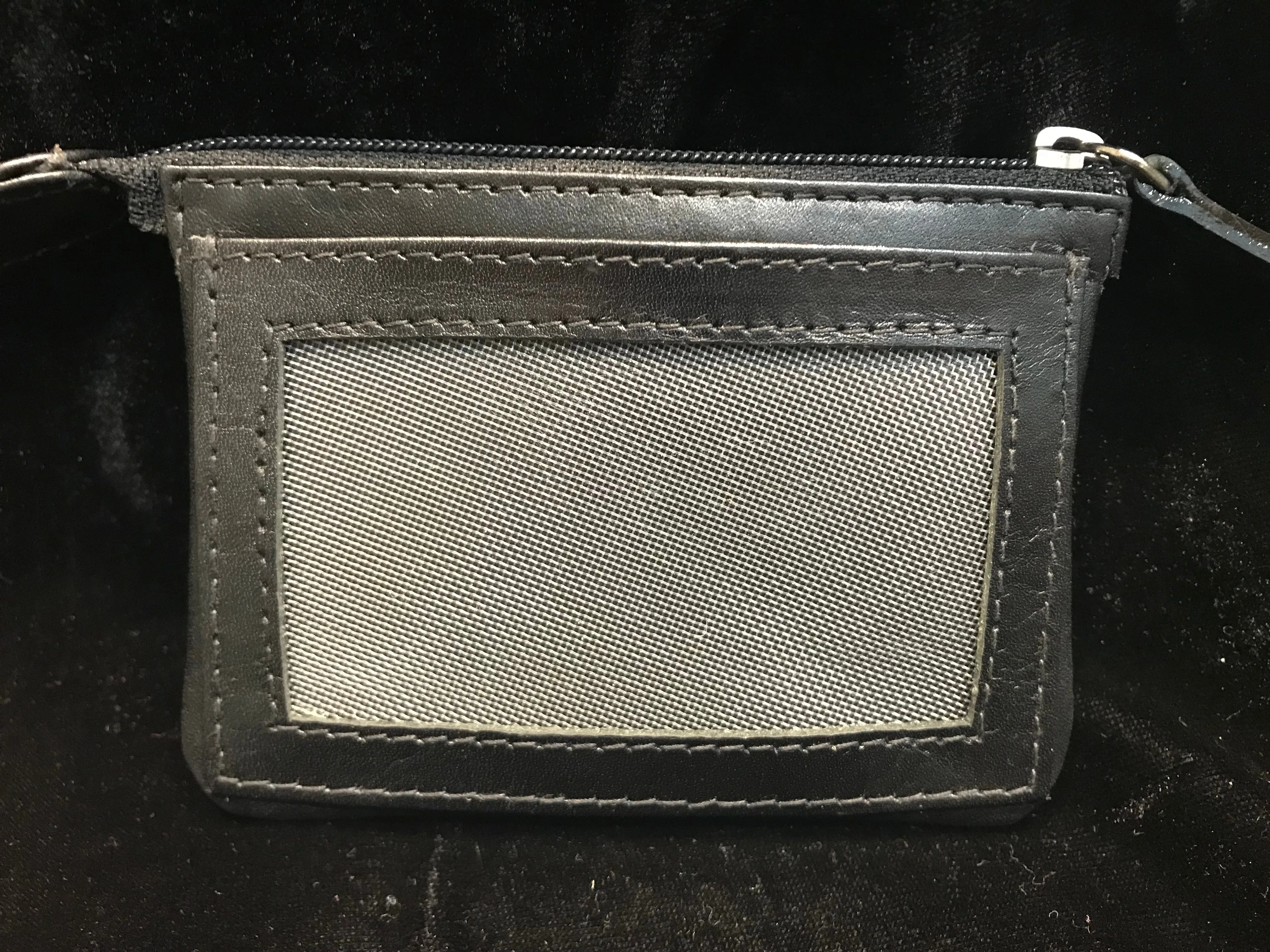 Leather Change Purse with a Celtic Eternity Knot ~ Black