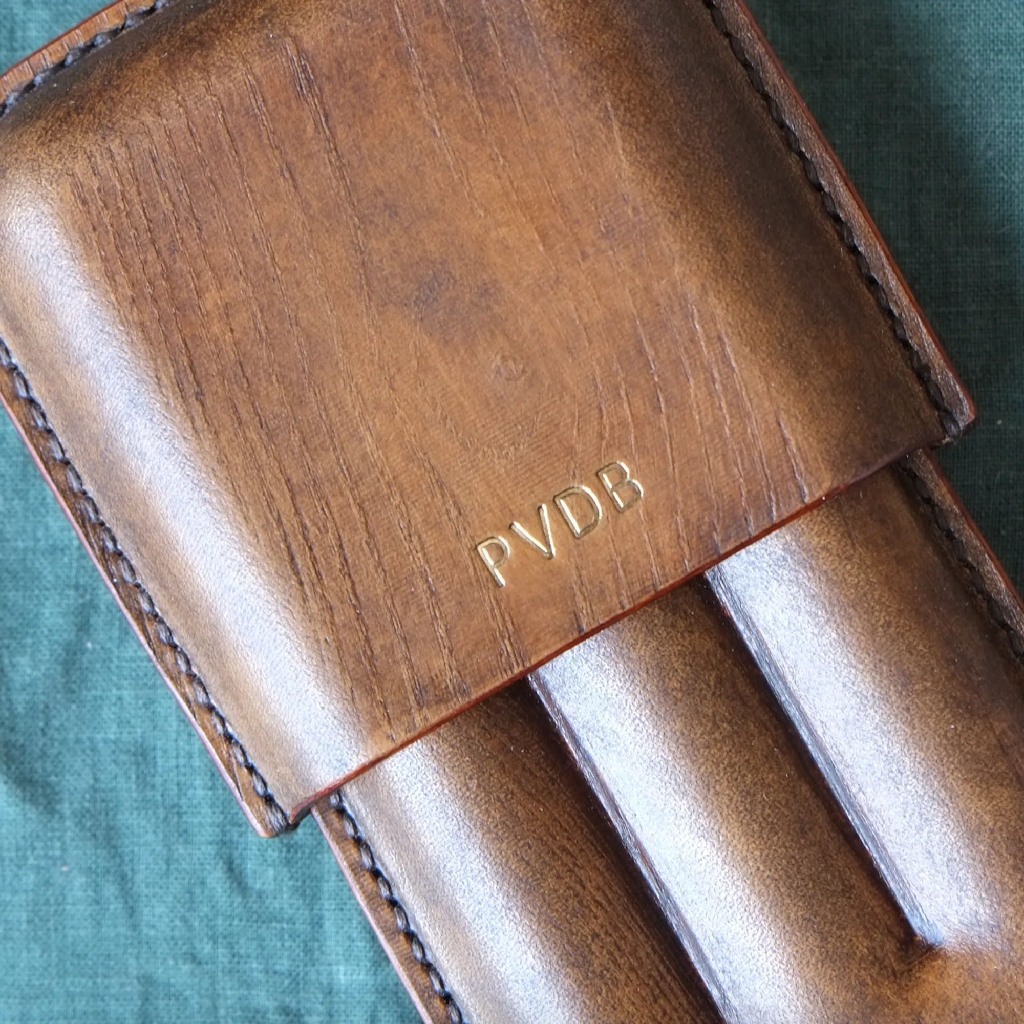 LEATHER CIGAR CASE / BLUE
