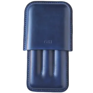 LEATHER CIGAR CASE / BLUE