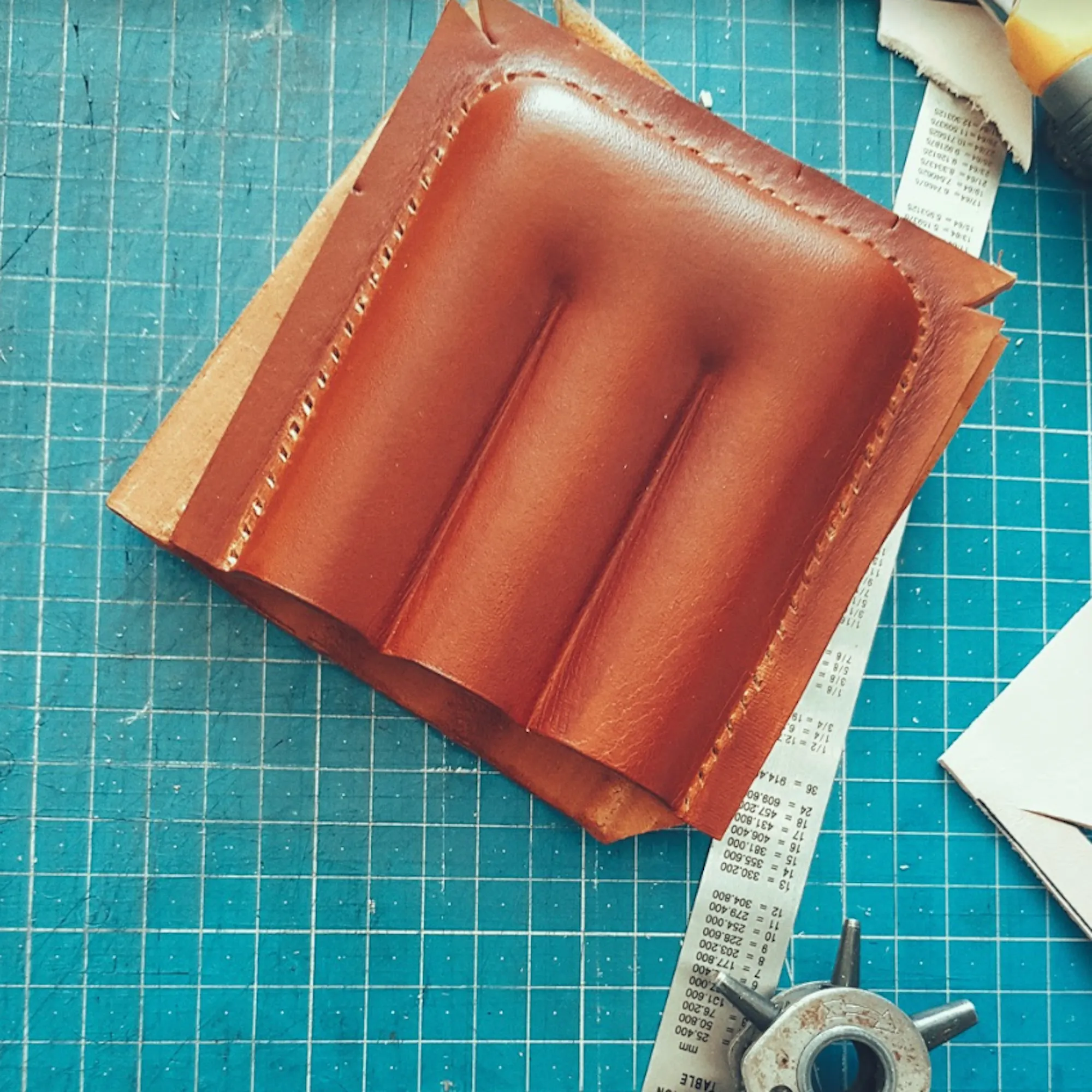 LEATHER CIGAR CASE / BLUE