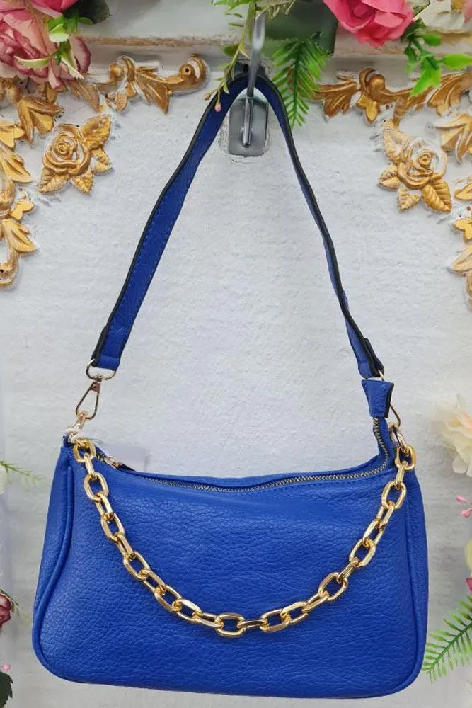 Leather Crescent Chain Bag