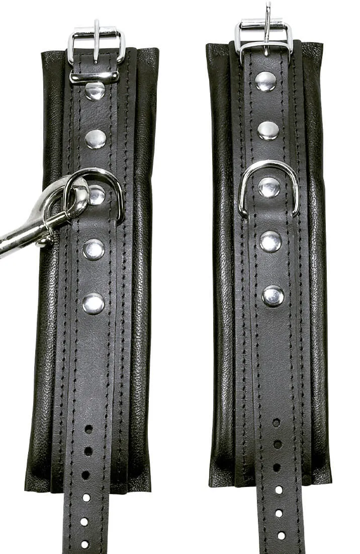 Leather cuffs with snap hook