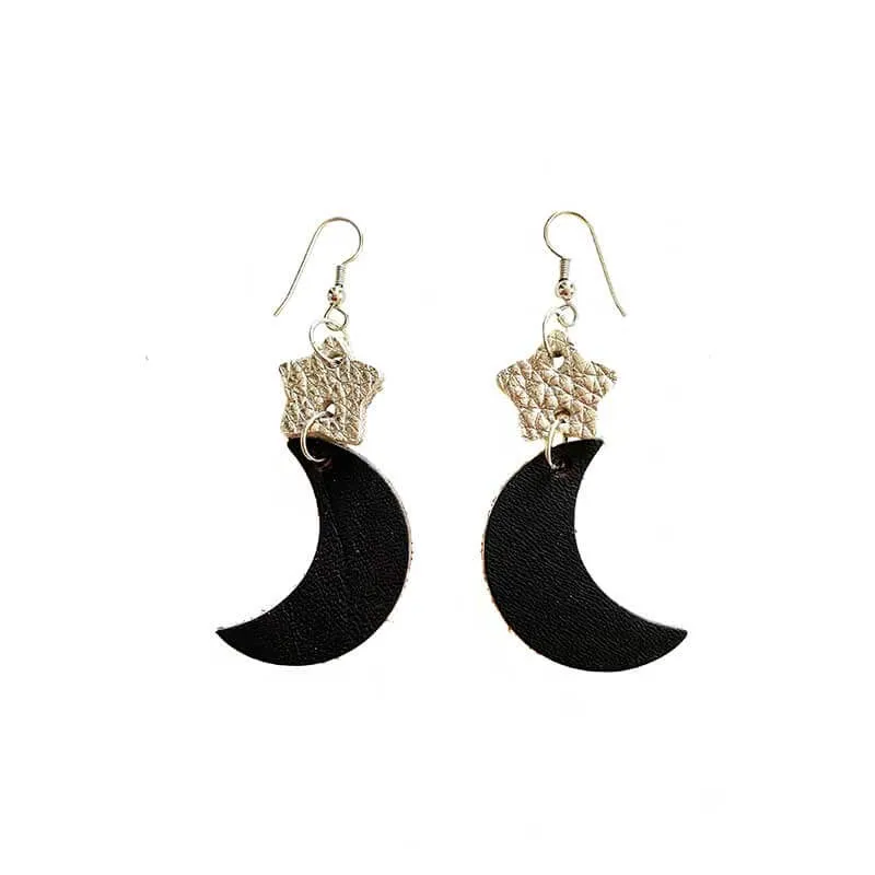 Leather Figures Earrings