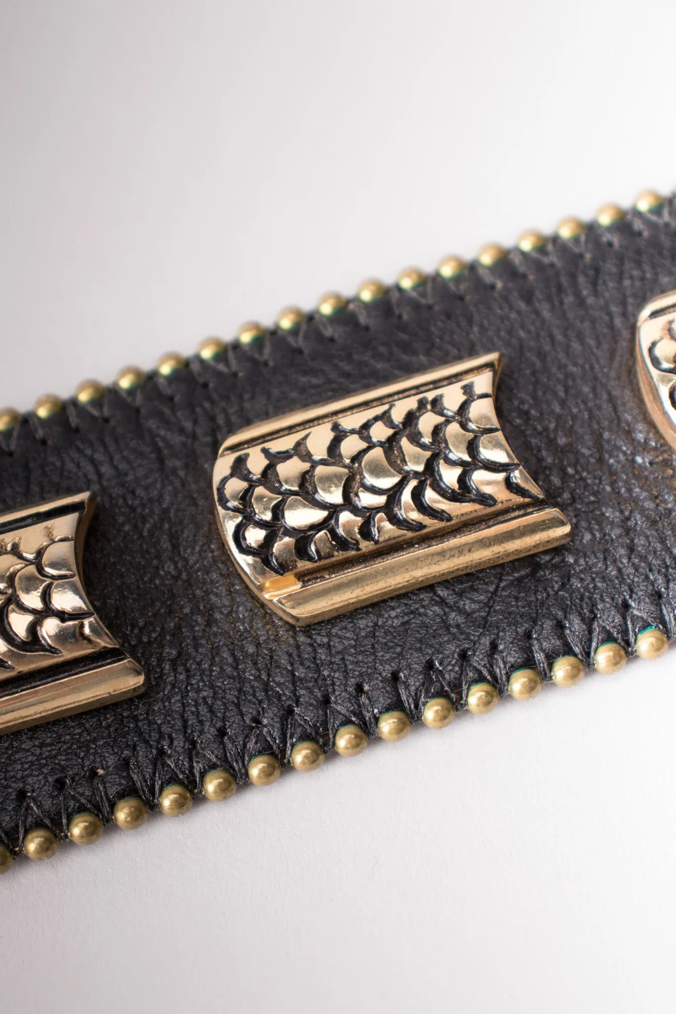 Leather Metal Snake Belt