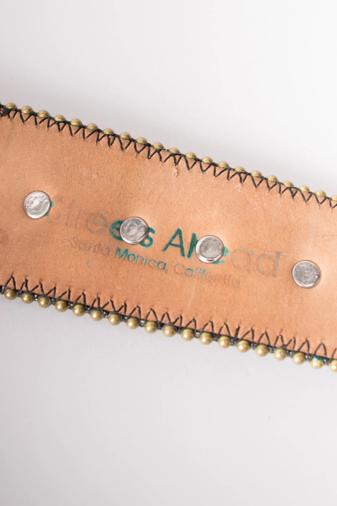 Leather Metal Snake Belt