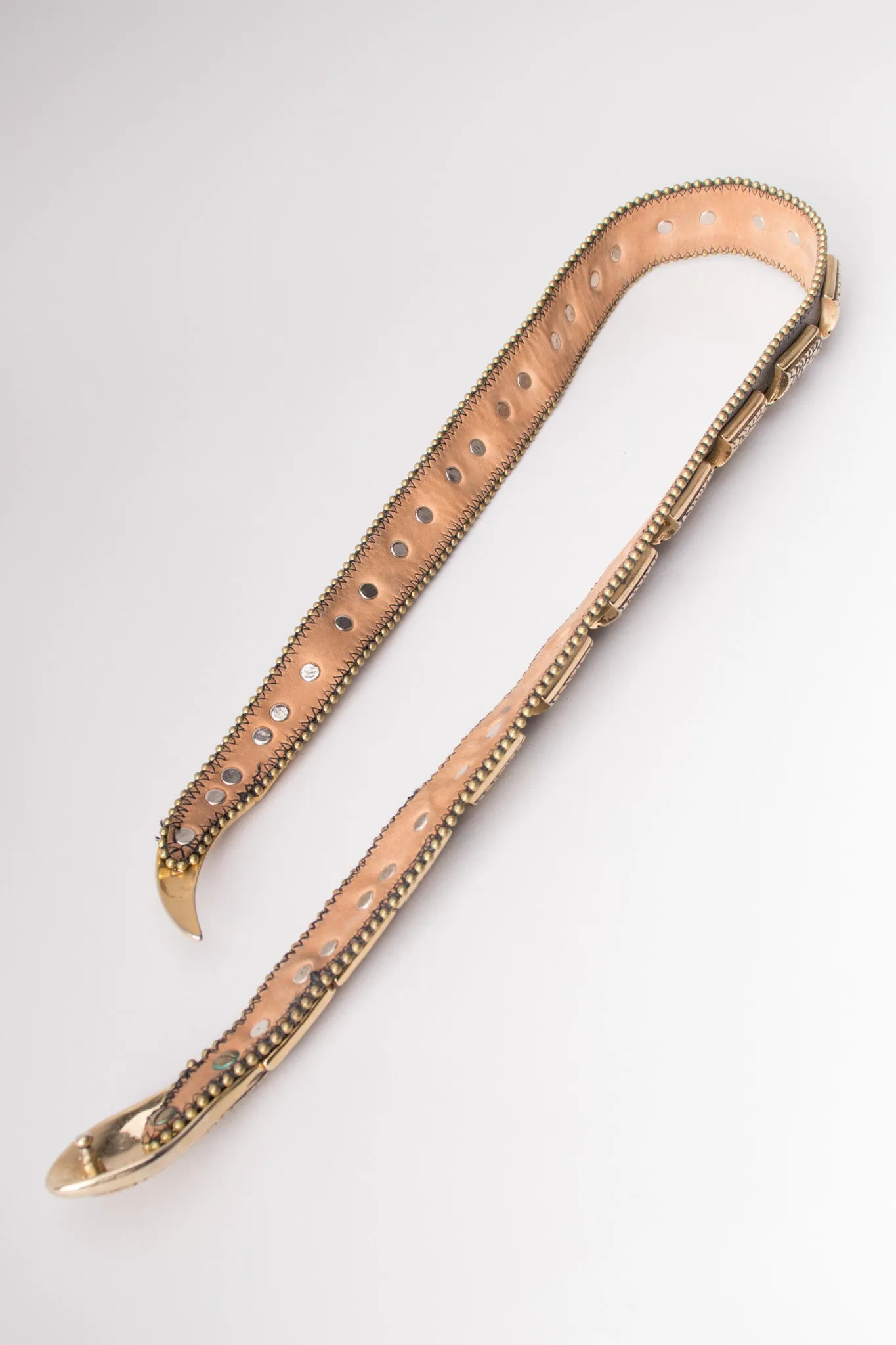 Leather Metal Snake Belt