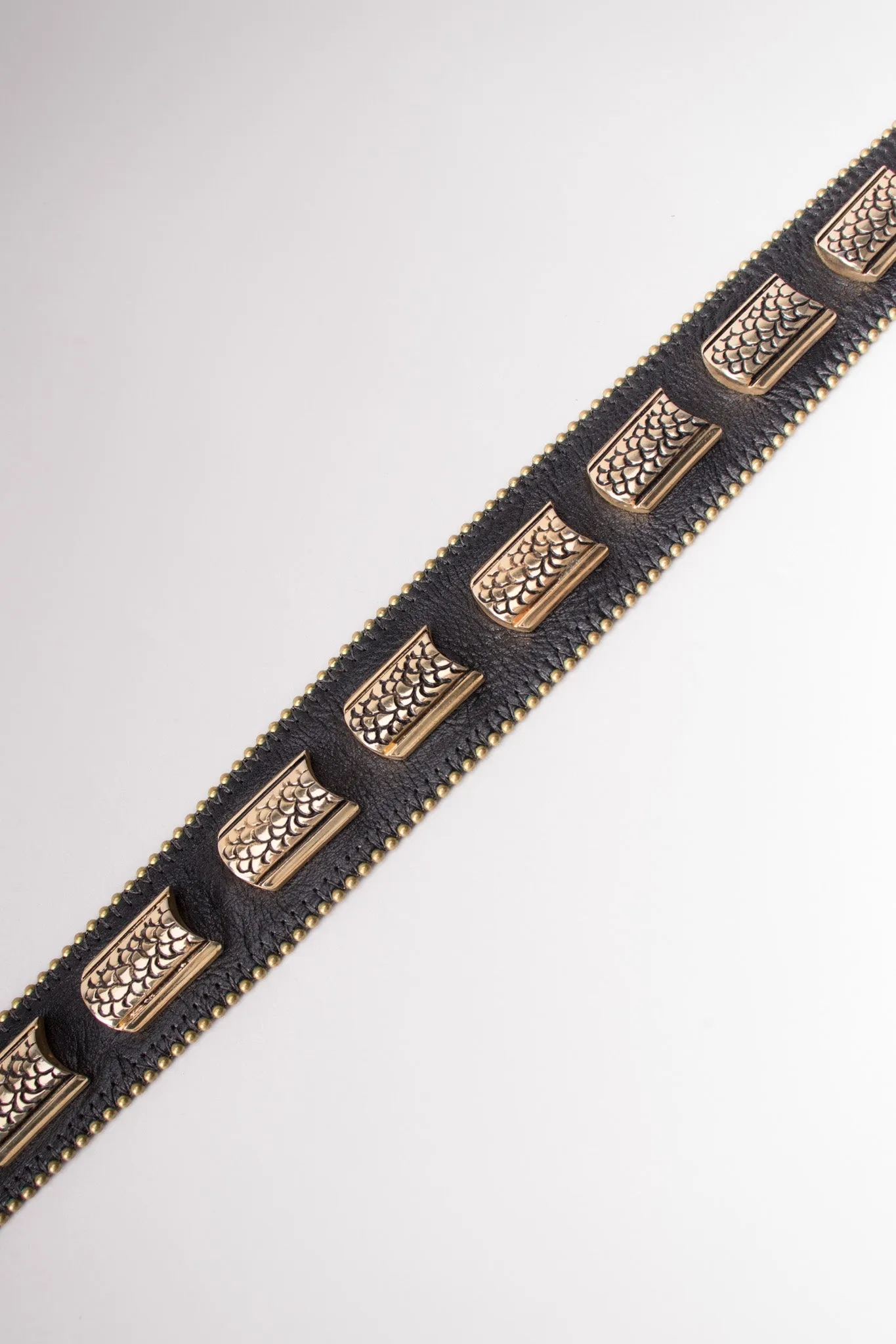 Leather Metal Snake Belt
