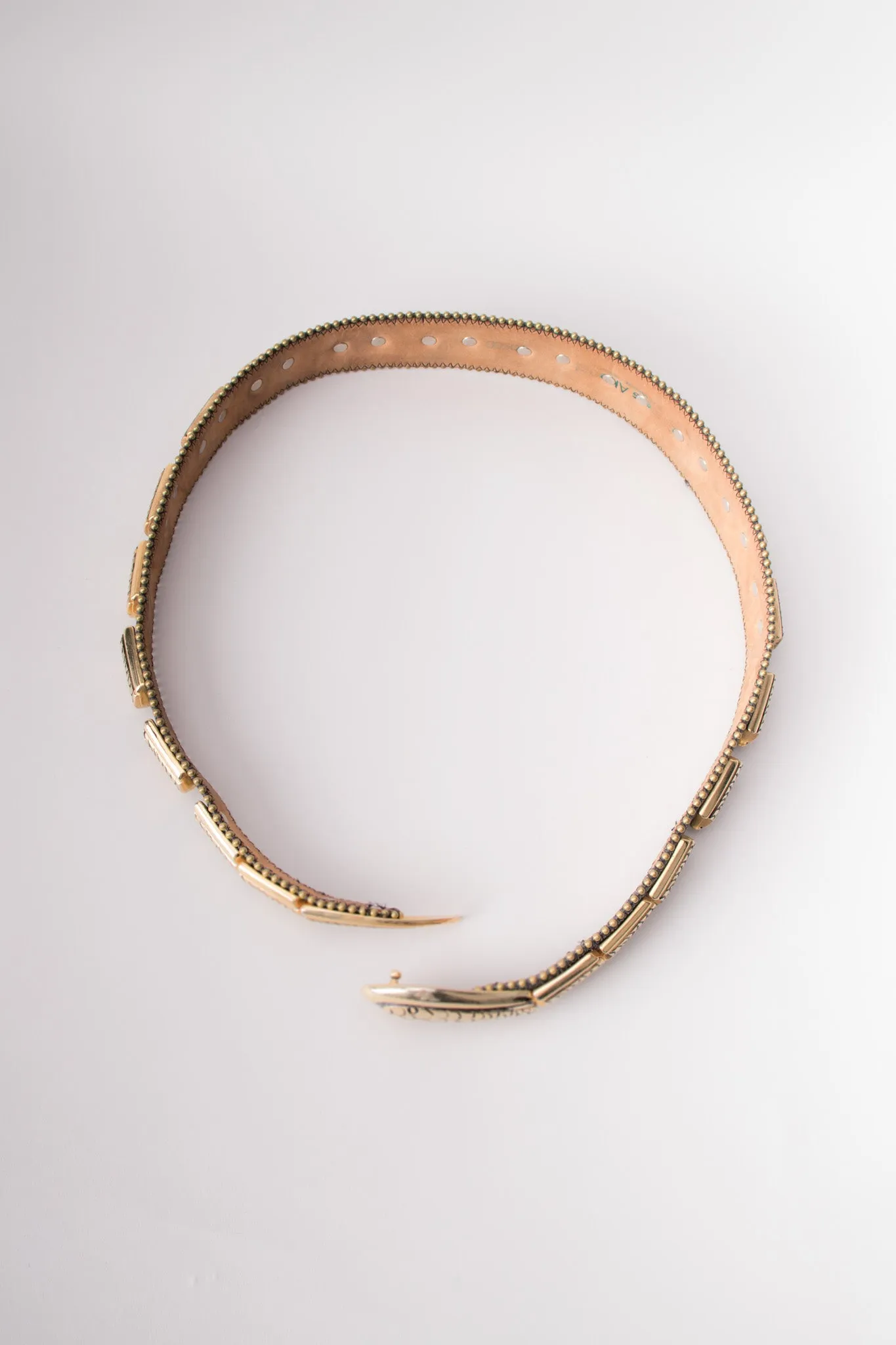 Leather Metal Snake Belt