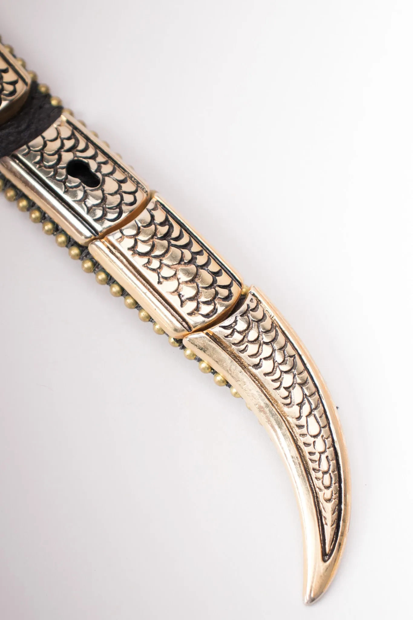 Leather Metal Snake Belt