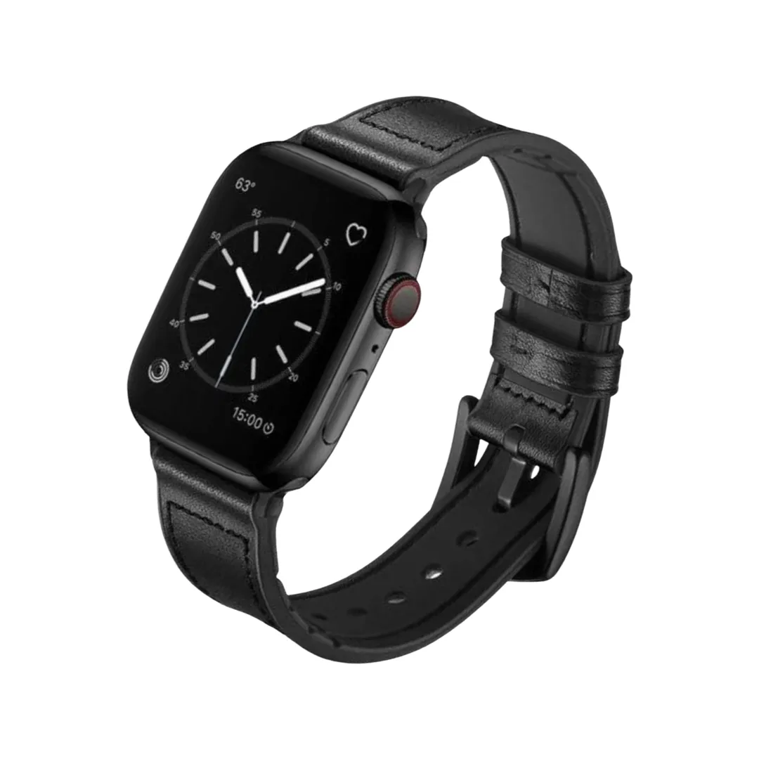 Leather Silicone Apple Watch Band