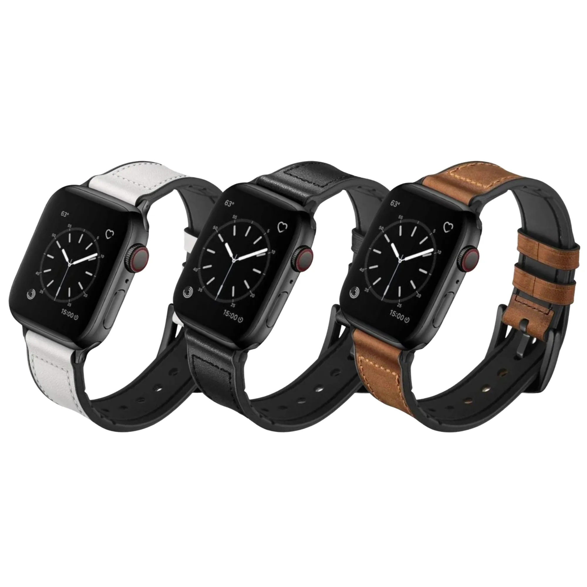 Leather Silicone Apple Watch Band