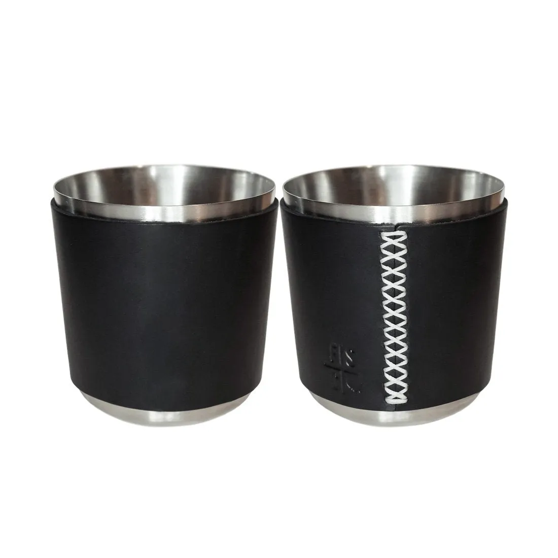Leather Wrapped Tumbler Set