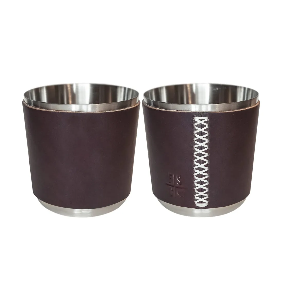 Leather Wrapped Tumbler Set