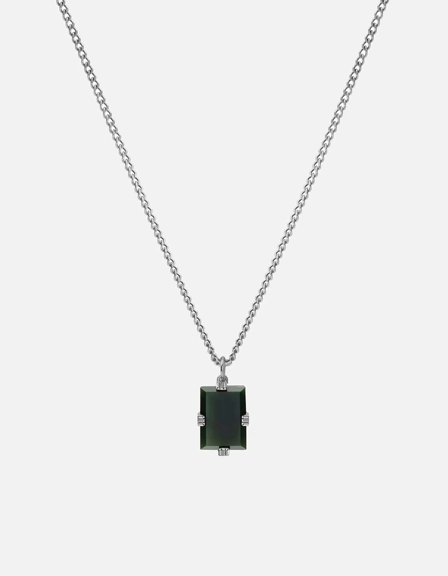 Lennox Agate Necklace, Sterling Silver