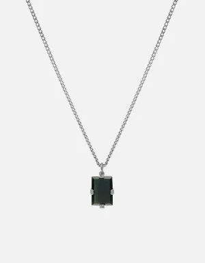 Lennox Agate Necklace, Sterling Silver