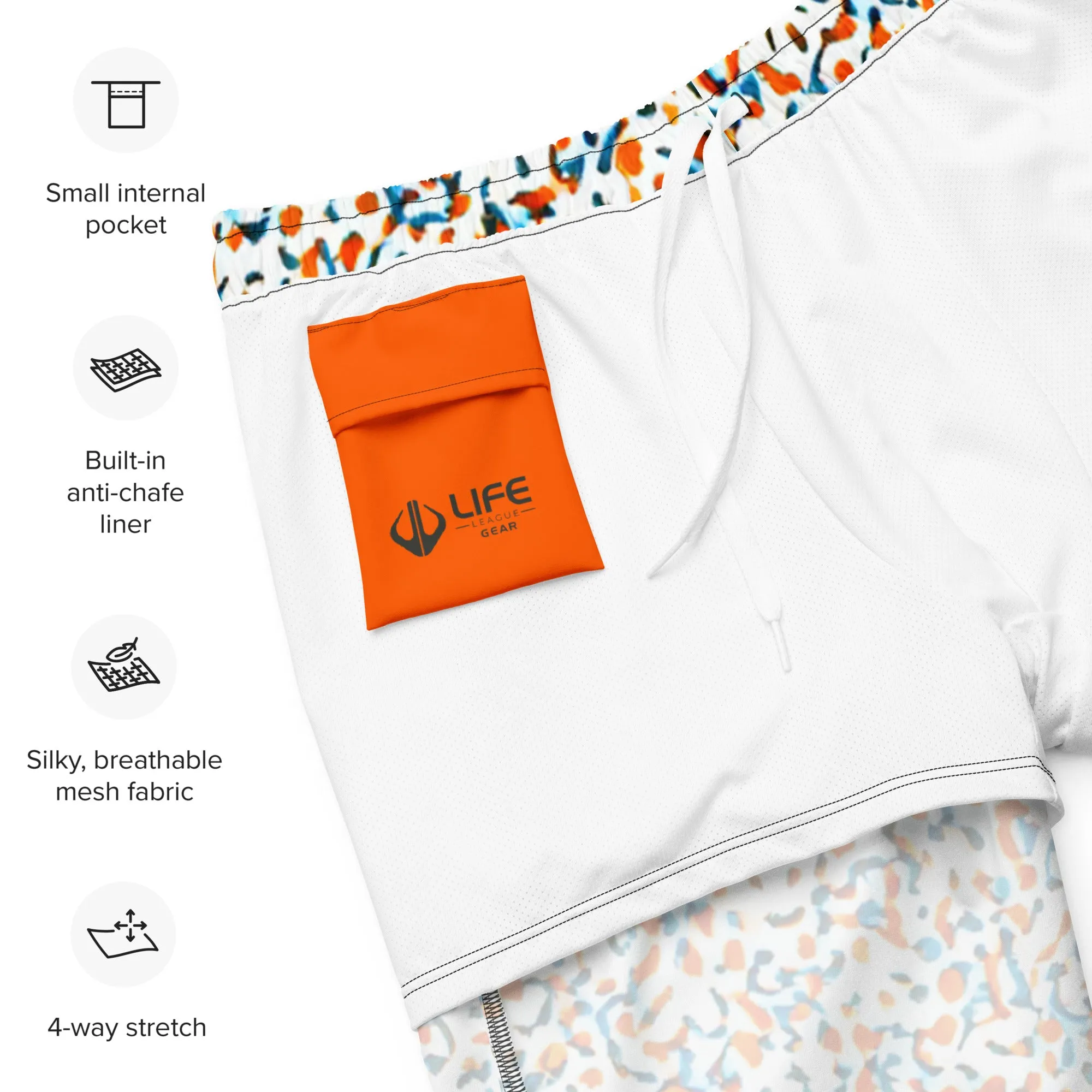 Life League Gear - Men's Summer "Koi" Swim/Gym Hybrid Shorts
