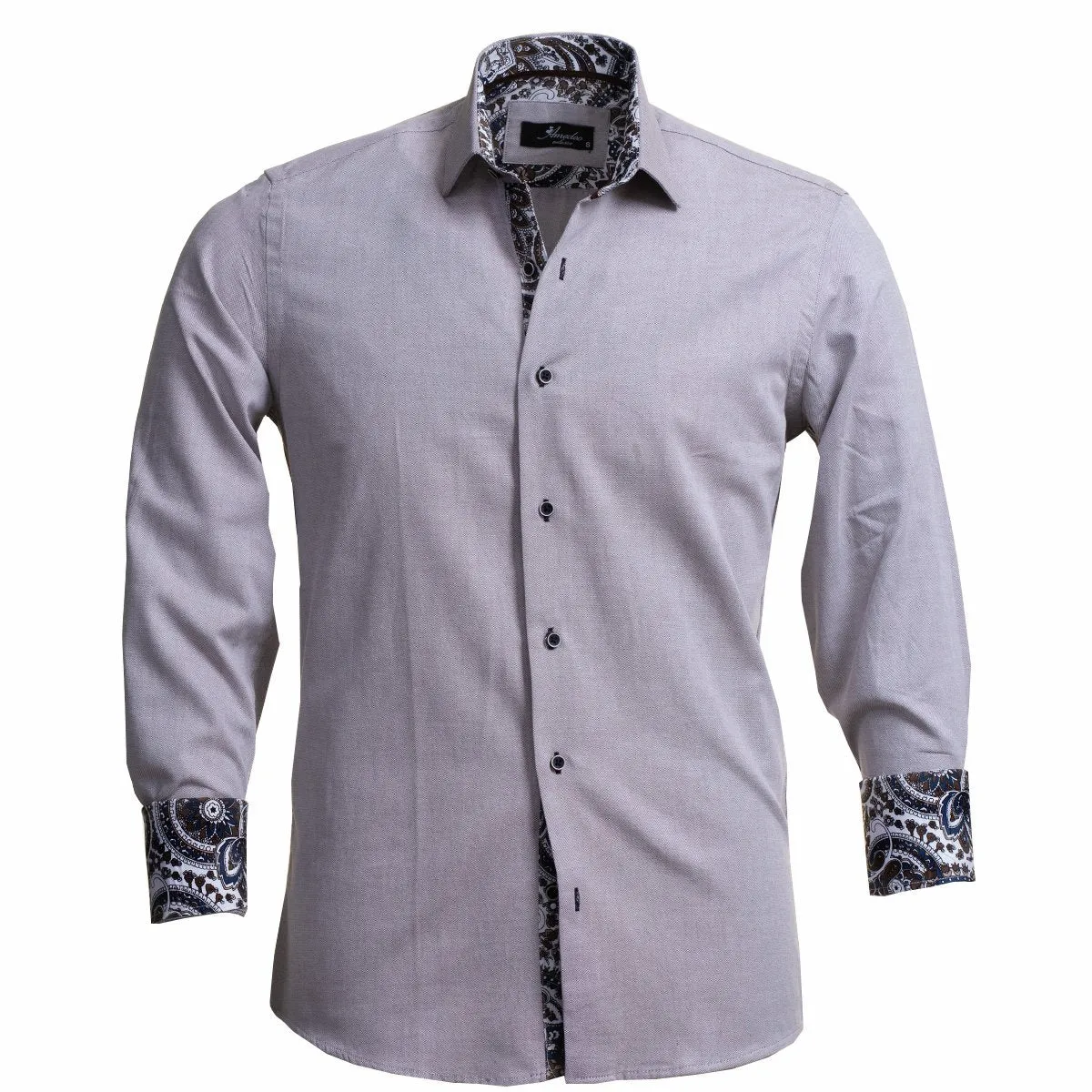 Light Purple Men's Slim Fit French Cuff Shirts with Cufflink Holes - Casual and Formal