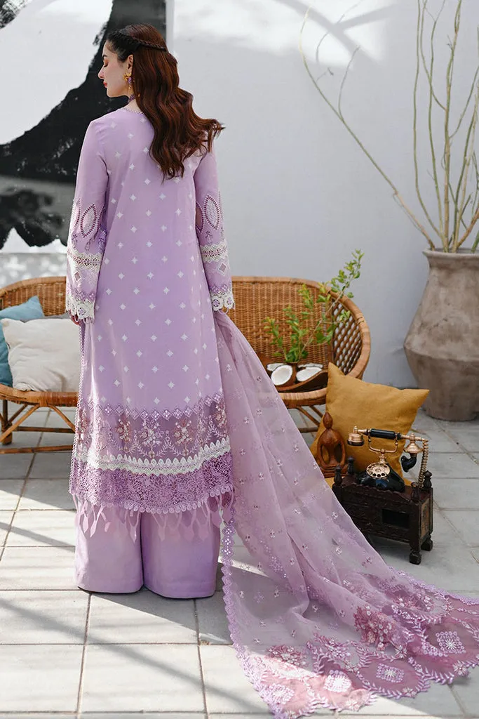 Lilac Pakistani Dress in Kameez Trouser Dupatta Style