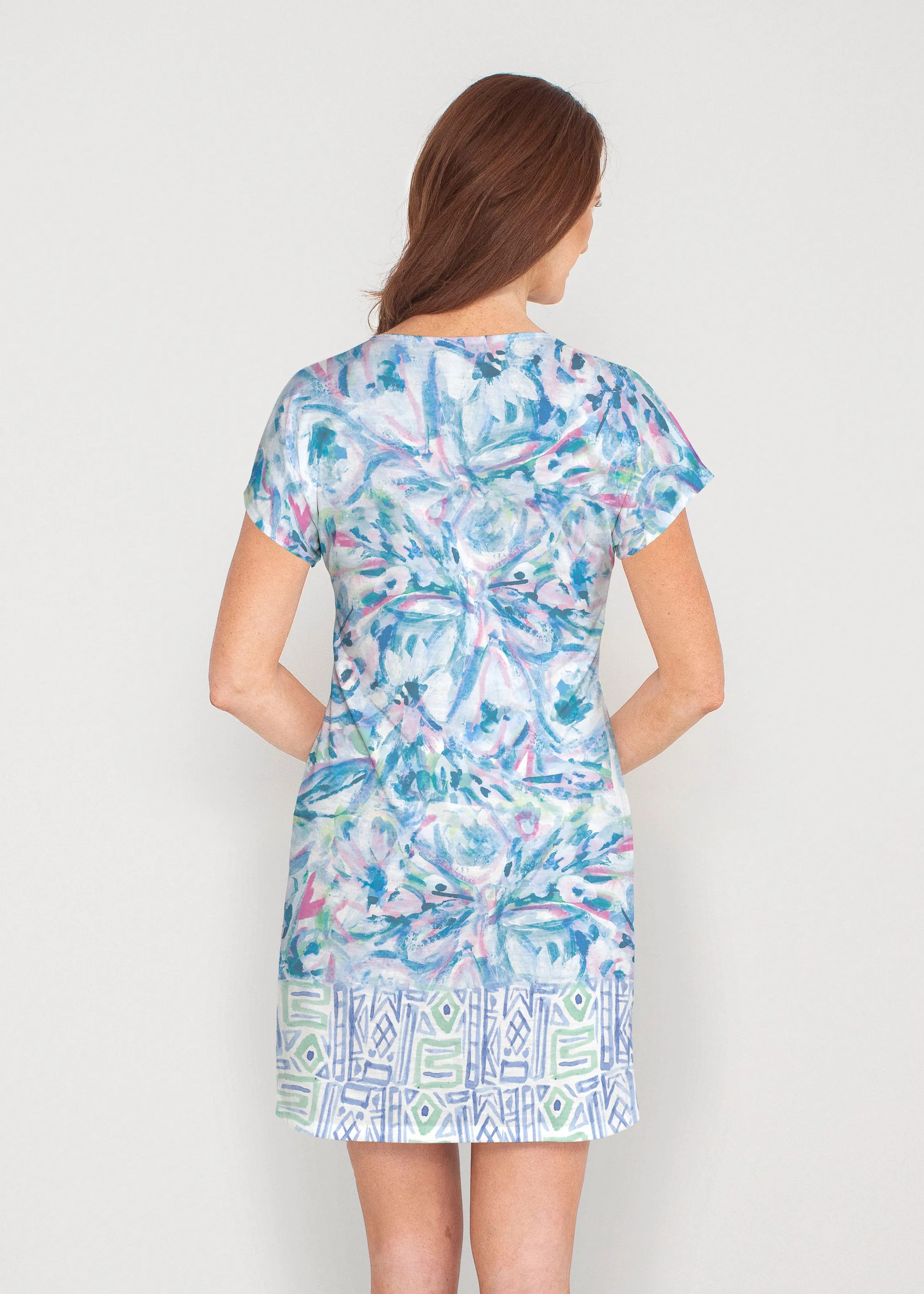 Lilly (17234) ~ French Terry Short Sleeve Crew Dress