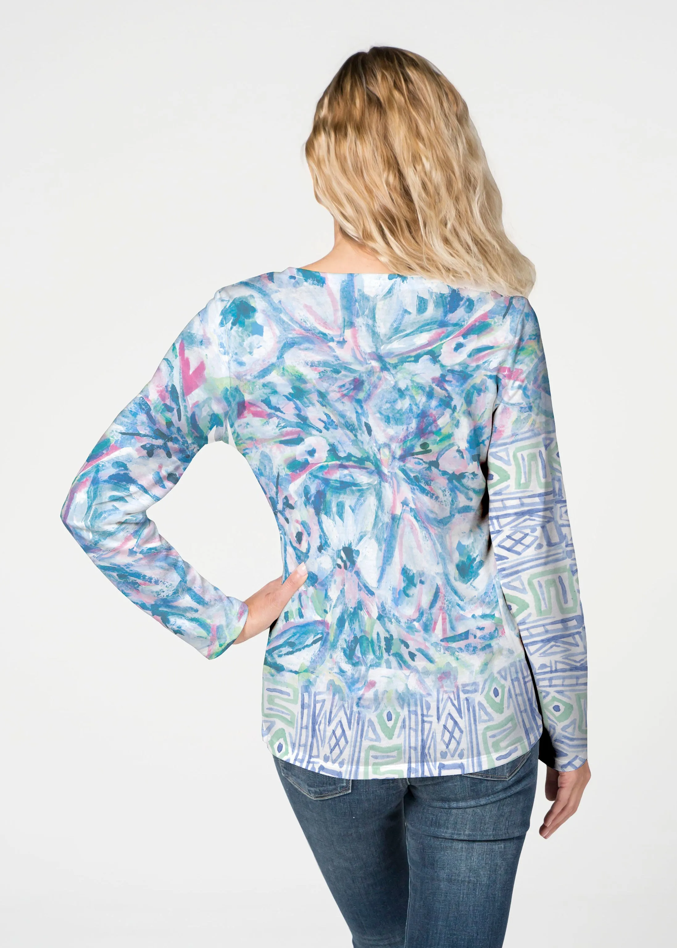 Lilly (17234) ~ French Terry V-neck Top