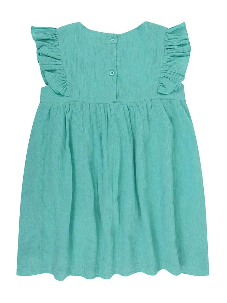 Lilly & Sid Organic - Mint Green & White Lace Baby & Little Girl Dress