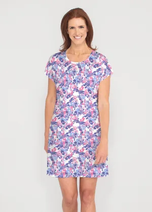Lillypad Pink (10190) ~ French Terry Short Sleeve Crew Dress