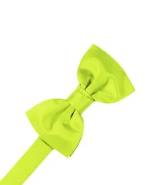 Lime Luxury Satin Kids Bow Tie